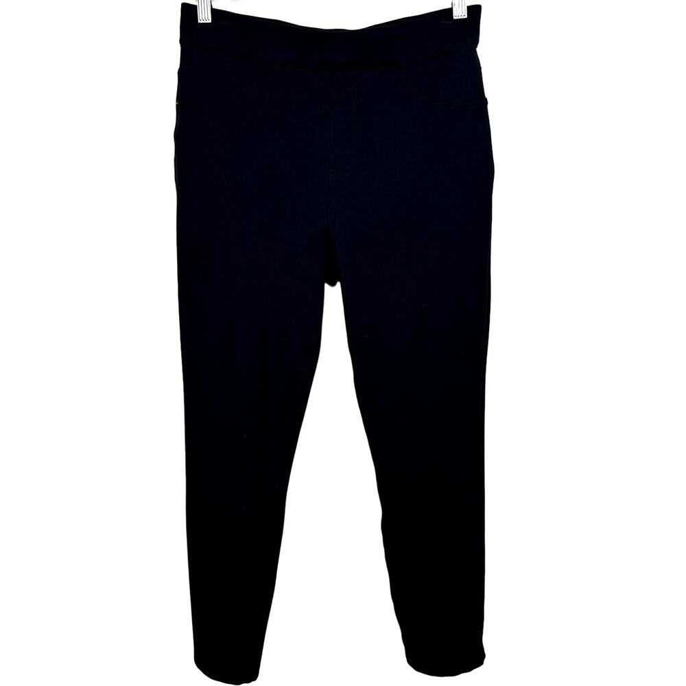 Women's Spanx Black The Perfect Pant Slim Straight Pull On Back Pockets sz Large - Picture 2 of 11